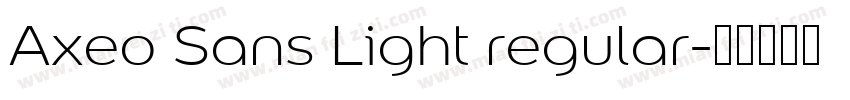 Axeo Sans Light regular字体转换